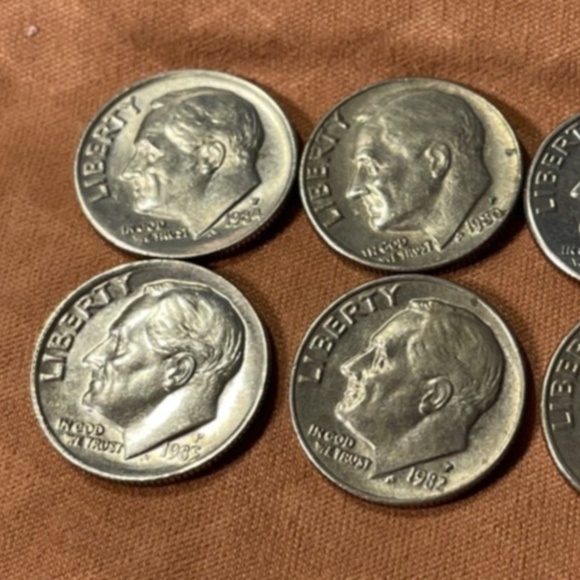 1980 to1985 Roosevelt Dimes Coins US - Picture 3 of 5